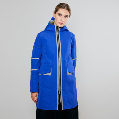 Bleu Outremer Gris Clair / Orange / Col Gris Clair