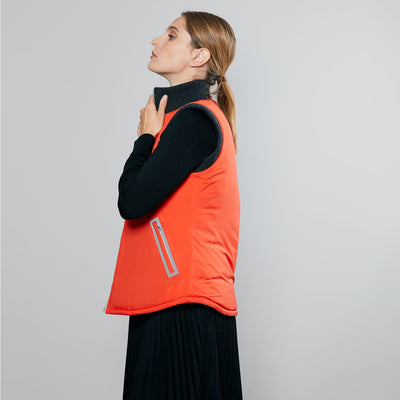 Orange Ecarlate Gris Clair / Orange / Col Anthracite