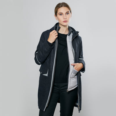 Gris Anthracite Chiné Gris Clair / Anthracite / Col Anthracite
