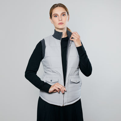 Bleu Marine Chiné Gris Clair / Anthracite / Col Anthracite