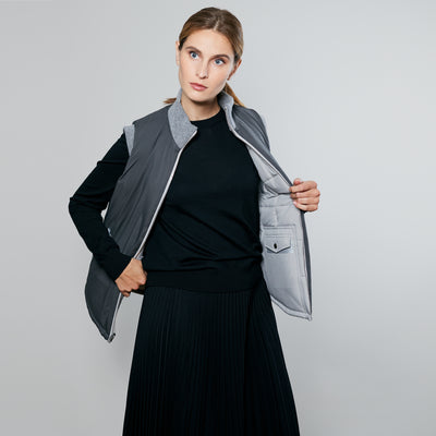 Orange Ecarlate Gris Clair / Anthracite / Col Gris Clair