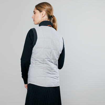 Bleu Marine Chiné Gris Clair / Orange / Col Anthracite