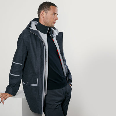 Gris Anthracite Chiné Gris Clair / Anthracite / Col Anthracite