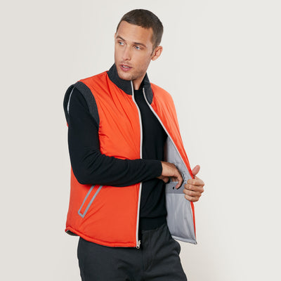Bleu Nuit Gris Clair / Orange / Col Anthracite